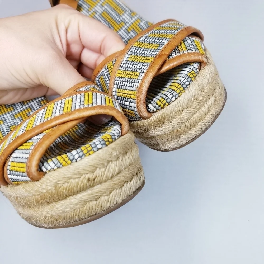 Tory Burch | Florian Wedge Platform Sandals size‎ 7